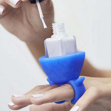 35g Durable Wearable Silicone Stand Polish Bottle Holder Display Rack Ring Fit All Fingers Nail Art Manicure Tool Salon Pro UBY