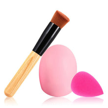 3Pcs Set Beauty Makeup Brushes Blush Brush Cleaner Foundation Brush Cosmetic Make Up Sponge Puff UBY