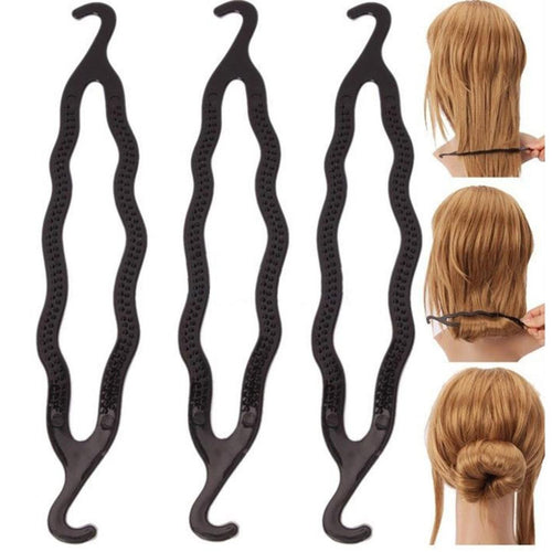 3pcss Hair Twist Styling Maker Bun Curler Braid Women Accessory Tool Magic Hair Styling  UBY