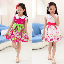 4-9Y New Summer Kids Girls Flower Dress Floral Cute Princess Bow Baby Party DressesUBY