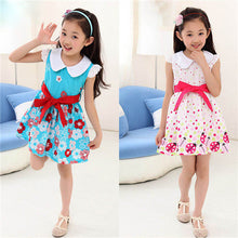 4-9Y New Summer Kids Girls Flower Dress Floral Cute Princess Bow Baby Party DressesUBY