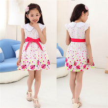 4-9Y New Summer Kids Girls Flower Dress Floral Cute Princess Bow Baby Party DressesUBY