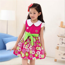 4-9Y New Summer Kids Girls Flower Dress Floral Cute Princess Bow Baby Party DressesUBY