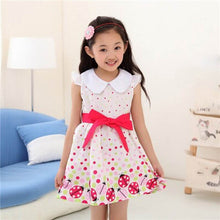 4-9Y New Summer Kids Girls Flower Dress Floral Cute Princess Bow Baby Party DressesUBY
