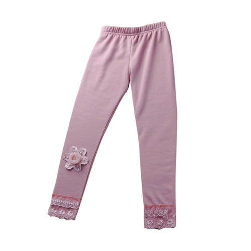 4 Colors Kids Baby Girls Lace Pants Stretch Skinny Leggings Trousers 2-7Y UBY