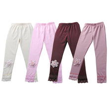 4 Colors Kids Baby Girls Lace Pants Stretch Skinny Leggings Trousers 2-7Y UBY