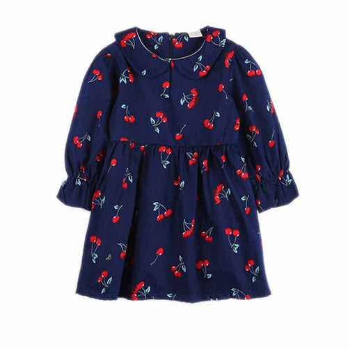 4 Colors New Infant Newborn Baby Girls Dress National Floral Dresses Clothes Printing Long Seelve Dress UBY