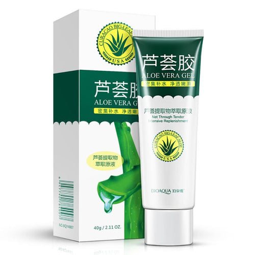 40ml Pure Aloe Vera Gel Moisturizing Remove Acne Nourish Cream Face Skin Care Hyaluronic Acid Anti Winkle Whitening UBY