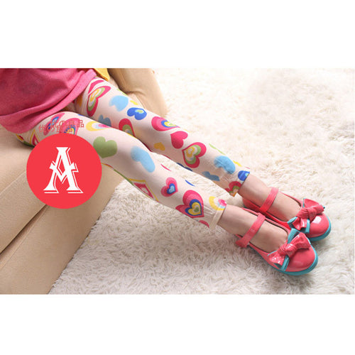 5-12Years Baby Kids Stretch Skinny Leggings Pants Printed Floral Girls Trousers  UBY