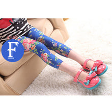 5-12Years Baby Kids Stretch Skinny Leggings Pants Printed Floral Girls Trousers  UBY