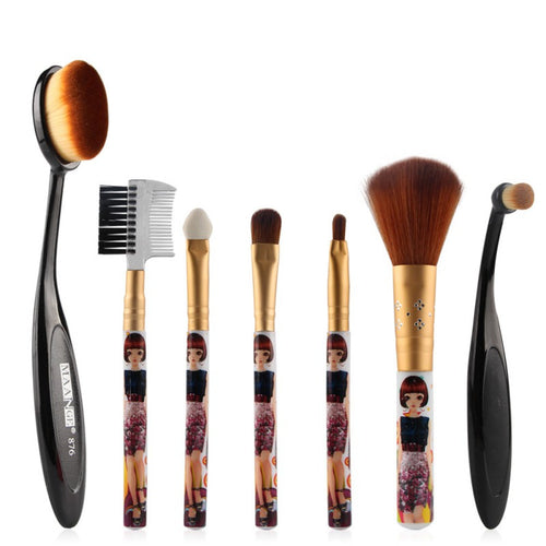 5/7pcsakeup Brushes Sets Pro Eyeshadow Powder Lip Blush Cosmetic Brush Beauty Tools  UBY