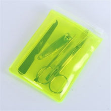 5 pcs Carbon Steel Manicure Set Nail Care Clippers Scissors Tweezers Grooming Kits U45 UBY