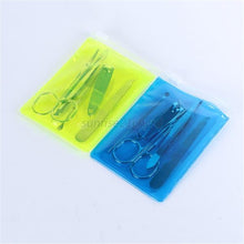 5 pcs Carbon Steel Manicure Set Nail Care Clippers Scissors Tweezers Grooming Kits U45 UBY