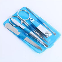5 pcs Carbon Steel Manicure Set Nail Care Clippers Scissors Tweezers Grooming Kits U45 UBY