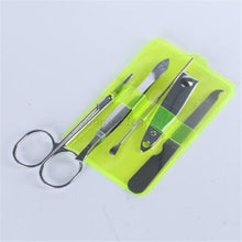 5 pcs Carbon Steel Manicure Set Nail Care Clippers Scissors Tweezers Grooming Kits U45 UBY