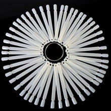 50 Pieces False Display Nail Art Fan Wheel Polish Practice Tip Sticks Design Decor Set  UBY