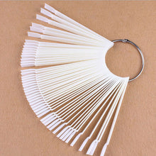 50 Pieces False Display Nail Art Fan Wheel Polish Practice Tip Sticks Design Decor Set  UBY