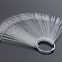 50 Pieces False Display Nail Art Fan Wheel Polish Practice Tip Sticks Design Decor Set  UBY