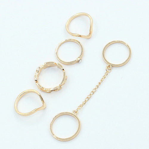 5pcs Set Hot Mid Midi Above Knuckle Ring Band Gold Silver Tip Finger Stacking UBY
