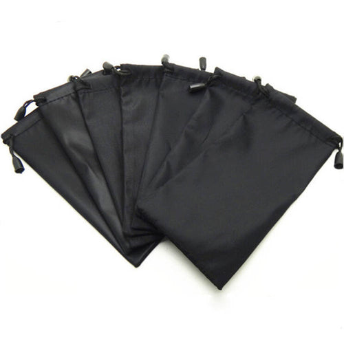 5pcs Special Fashion Classic Black 17*8cm Microfiber Bags Glasses Bag For Sunglasses Mobile Phone Digital ChargerUBY