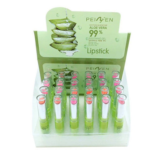 12pcss Korean Women Cosmetic Makeup Aloe Moisturizing Waterproof Lipstick Rose Color Orange Changing Lipstick Y6 UBY