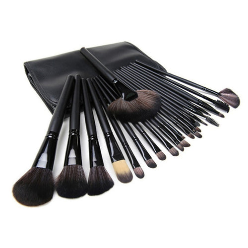 (24pcss ) Pro Makeup Brush Foundation Eye Shadows Lipsticks Powder Make Up Brushes Tools  PU Bag pincel maquiagem UBY