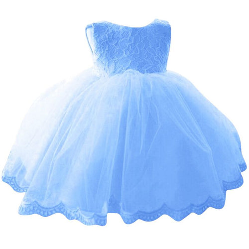 Baby Girl Dress Baptism Dresses For Girls Infant 1-6 Year Birthday Party Lace Bowknot Dress for Kids Girl Vestidos LL4 UBY