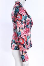 Casual Women One Button Jacket Slim Casual Business Blazer Suit Floral Coat Outwear UBY