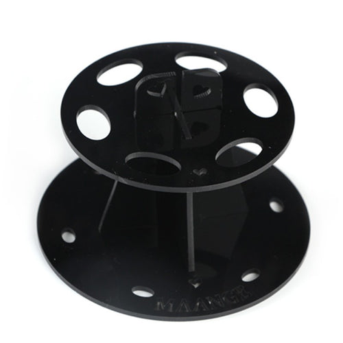 Cosmetic Shelf Rack Toothbrush Makeup Brush Organizer Acrylic 6 Hole Oval Makeup Brush Holder For Stand Drying Brush UBY