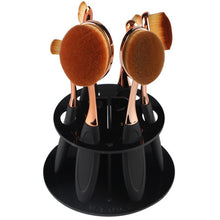 Cosmetic Shelf Rack Toothbrush Makeup Brush Organizer Acrylic 6 Hole Oval Makeup Brush Holder For Stand Drying Brush UBY