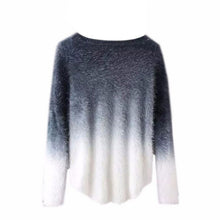 Brand Sweater Women Sexy O-neck Sweaters Loose Fluffy Wool Pullovers UBY