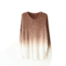 Brand Sweater Women Sexy O-neck Sweaters Loose Fluffy Wool Pullovers UBY