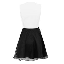 Elegant Woman Sexy A Line Black Deep V Neck Backless Dresini Short Tulle Dress To Party UBY