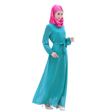 Women Chiffon Long Sleeve LKaftan Abaya Jilbab Islamic Muslim Cocktail ong Dress UBY