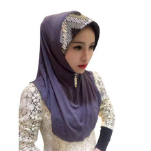Women Soft Full Cover Scarf Paillette Embroider Linen Caps Islamic Shawls Hijab Muslim Headwear Y80 UBY