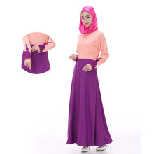 Women's Party Muslim Abaya Jilbab Islamic Maxi Dress Cocktail Long Sleeve Dress UBY