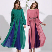 Elegant Women Long Chiffon Dress Vintage Kaftan Jilbab Islamic Muslim Abaya Cocktail Party Y6 UBY