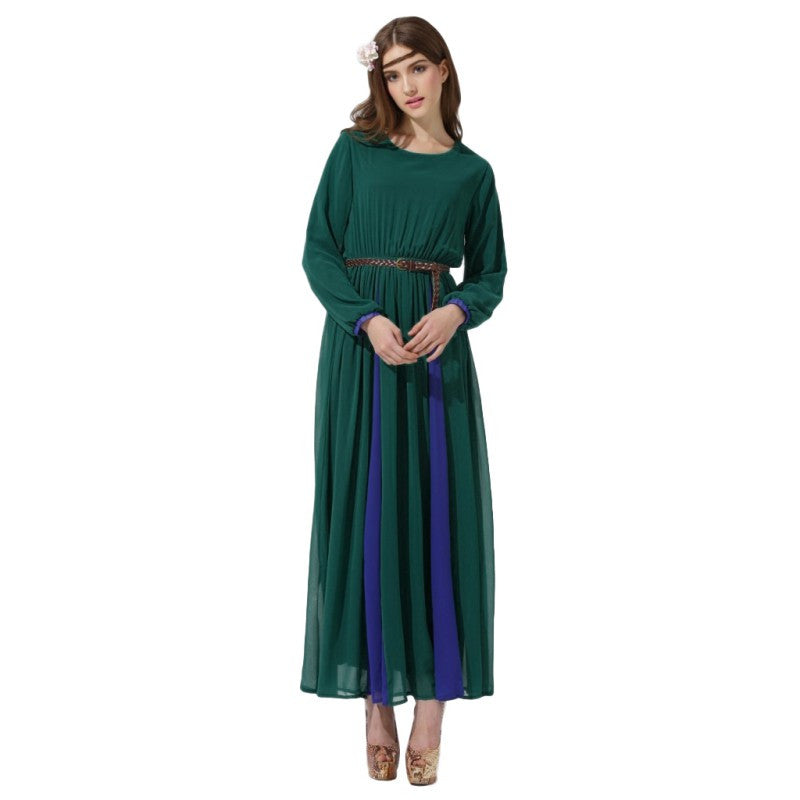 Elegant Women Long Chiffon Dress Vintage Kaftan Jilbab Islamic Muslim Abaya Cocktail Party Y6 UBY
