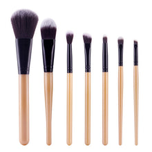 7 Pcs Foundation Brush Tools Professional Wool Brand Beauty Blush Makeup Brushes Set Cosmetic UBY