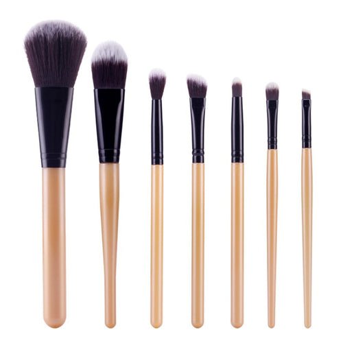 7 Pcs Foundation Brush Tools Professional Wool Brand Beauty Blush Makeup Brushes Set Cosmetic UBY