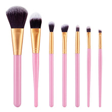 7 Pcs Foundation Brush Tools Professional Wool Brand Beauty Blush Makeup Brushes Set Cosmetic UBY