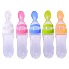 90ml Soft Silicone Spoon Infant Baby Rice CeEat-bottle Weaning Food Supplement UBY