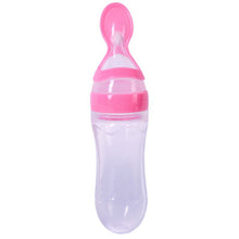 90ml Soft Silicone Spoon Infant Baby Rice CeEat-bottle Weaning Food Supplement UBY