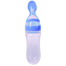 90ml Soft Silicone Spoon Infant Baby Rice CeEat-bottle Weaning Food Supplement UBY