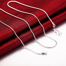925 Sliver 1MM Thin silver Snake Chain Necklace Jewelry Findings 16"18"20"22"24" Wholejewelry UBY