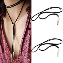 Adjustable Charm Bohemia Sexy Collier Femme 160cm Black Leather Choker Necklace Jewelry  UBY