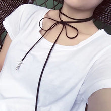 Adjustable Charm Bohemia Sexy Collier Femme 160cm Black Leather Choker Necklace Jewelry  UBY
