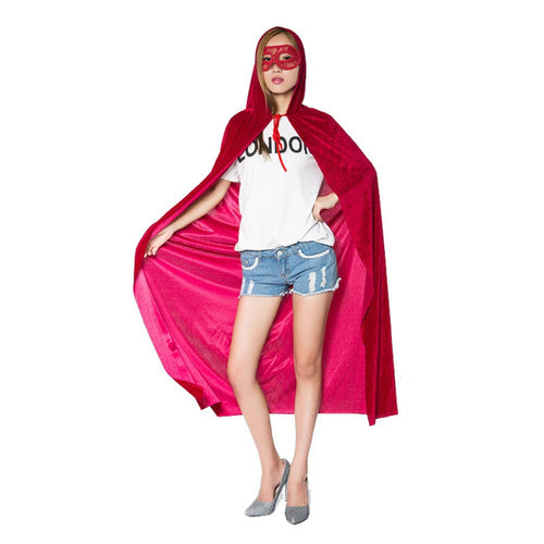 Adult Halloween Fancy Dress Costume Hoody Long Cloak Wedding Cape Wicca Robe U88 UBY