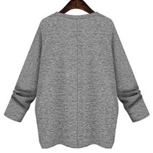 Autumn Casual Women Long Sleeve Owl Print Sweater Cotton Tops Blouse Jumper Plus Sizes MO156 UBY