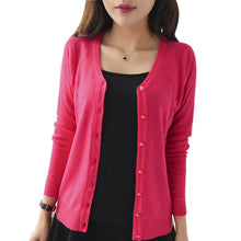 Autumn Spring Women Candy Colors Casual Knitted Sweater Cardigan Long Sleeve Cardigan Coat Jacket Outwear Tops Feminino UBY